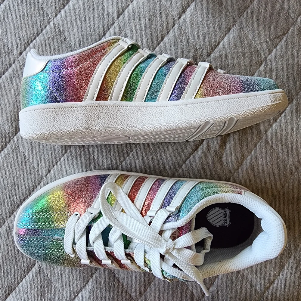 K‎ Swiss Girls Rainbow Classic VN Sneakers Size 2.5 New